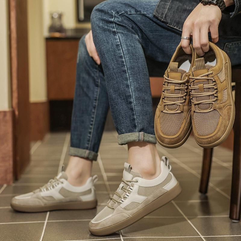 Mesh German Training Shoes Men's 2025 Summer Versatile Retro Low-top Breathable Casual Board Shoes Sports Mesh Trendy Shoes Men