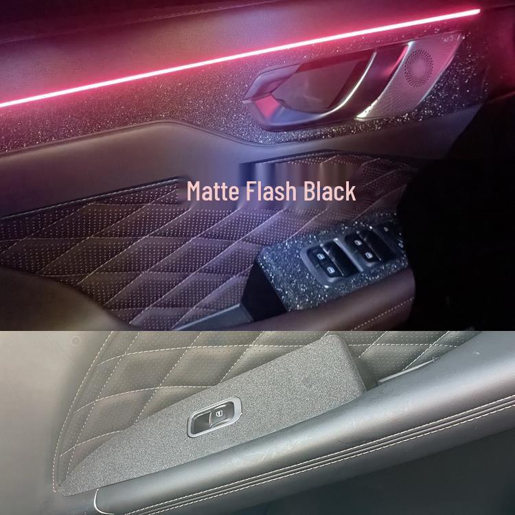 WEY Mocha Interior Stickers: Anti-Scratch Black Warrior Gear Shift Console Decal
