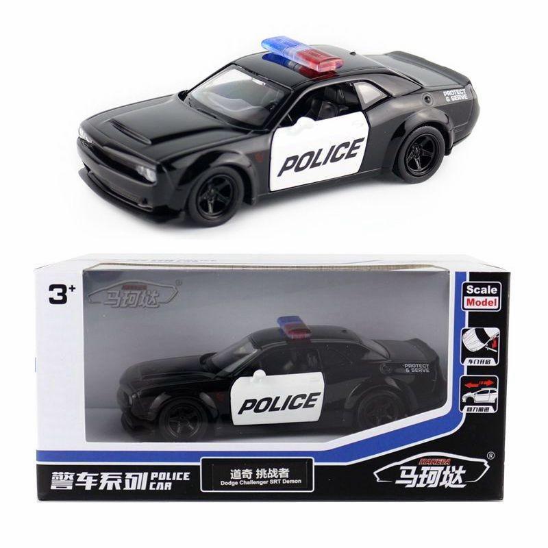 Car Challenger Police Model With Opening Windows For Kids And Collectors