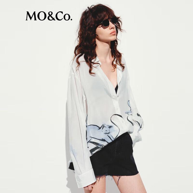 MO&Co. Cute Kitten Print Relaxed Fit Shirt