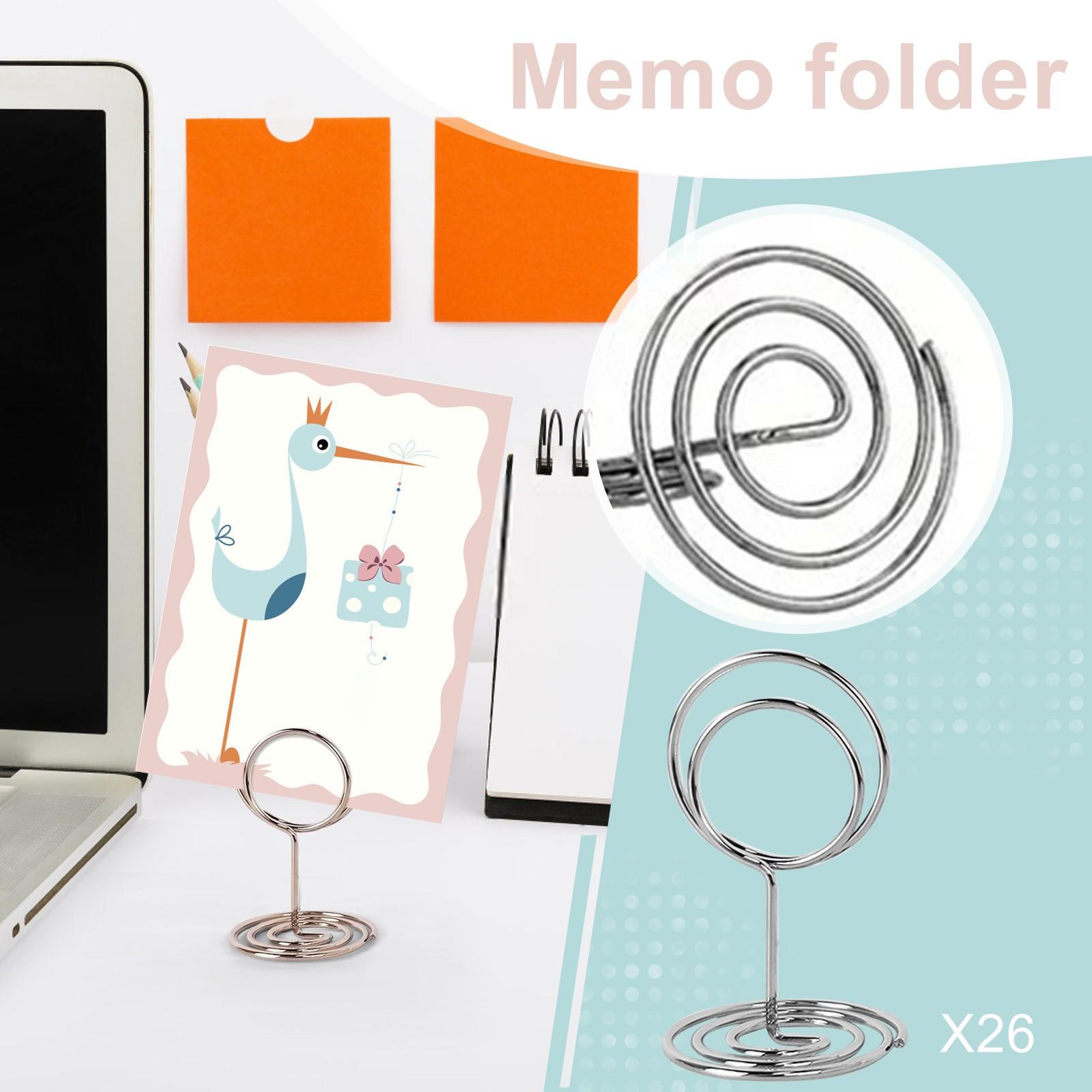 Держатель для визиток, Вертикальный настольный держатель для карт, Креативный металлический держатель для записок, Держатель для любовных записок, 26 штук One Size