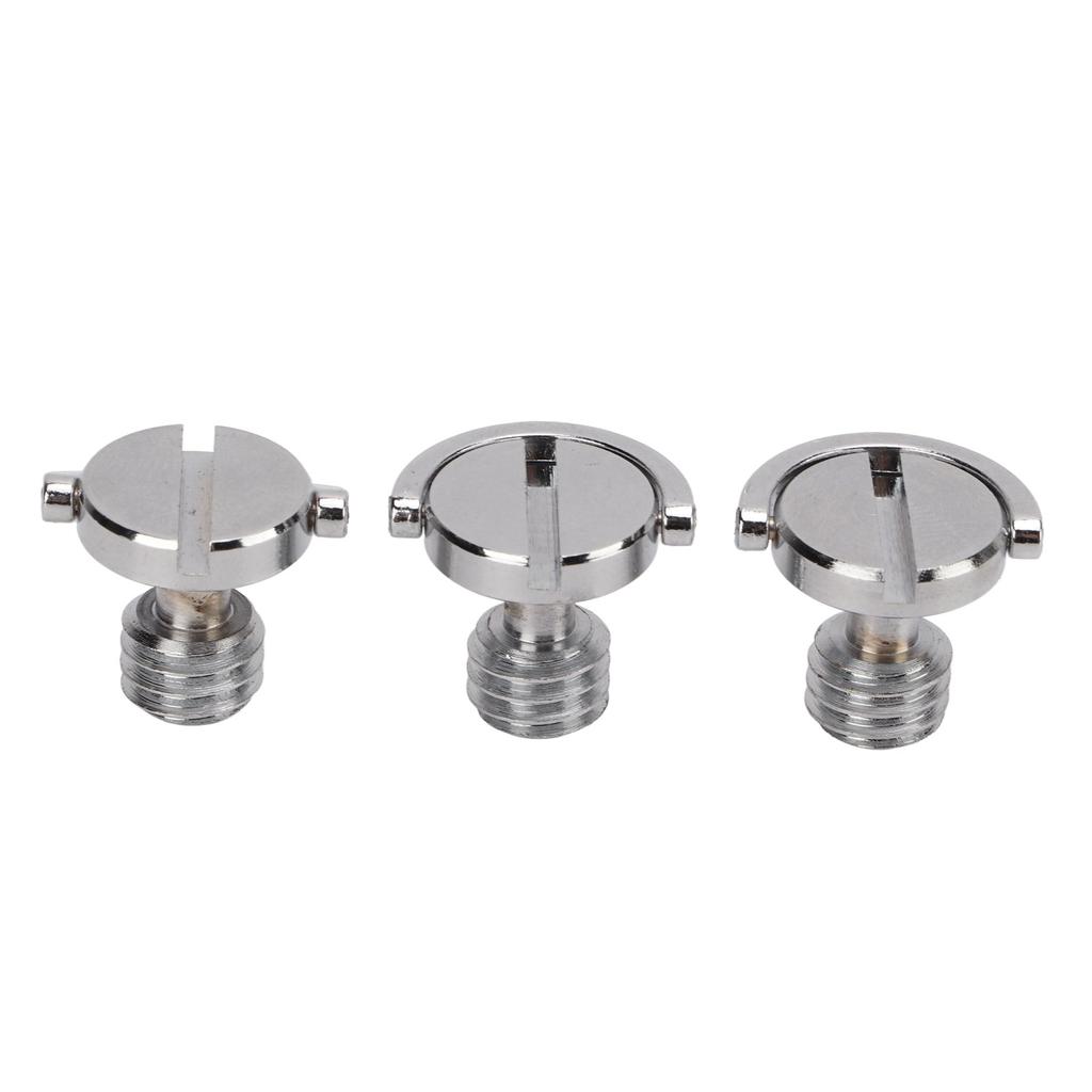 3pcs Camera Screws 3 8in Thread Quick Release Plate Mounting Screw for Photographic Equipment Stand Fill Light Stand