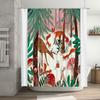 Forest Animals Shower Curtain Woodland Deer Fox Rabbit Nature Bathroom Decor Vintage Rustic Home Decor Farmhouse Style Backdrop