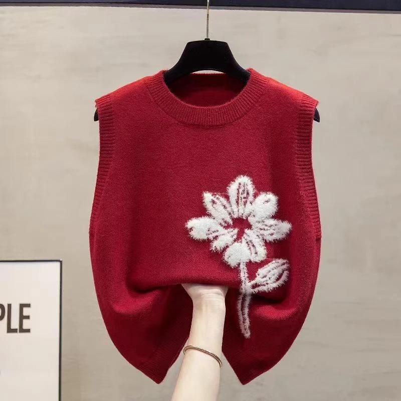 Sweater Vest for Women Autumn Winter Sleeveless Tops Knitted Vest