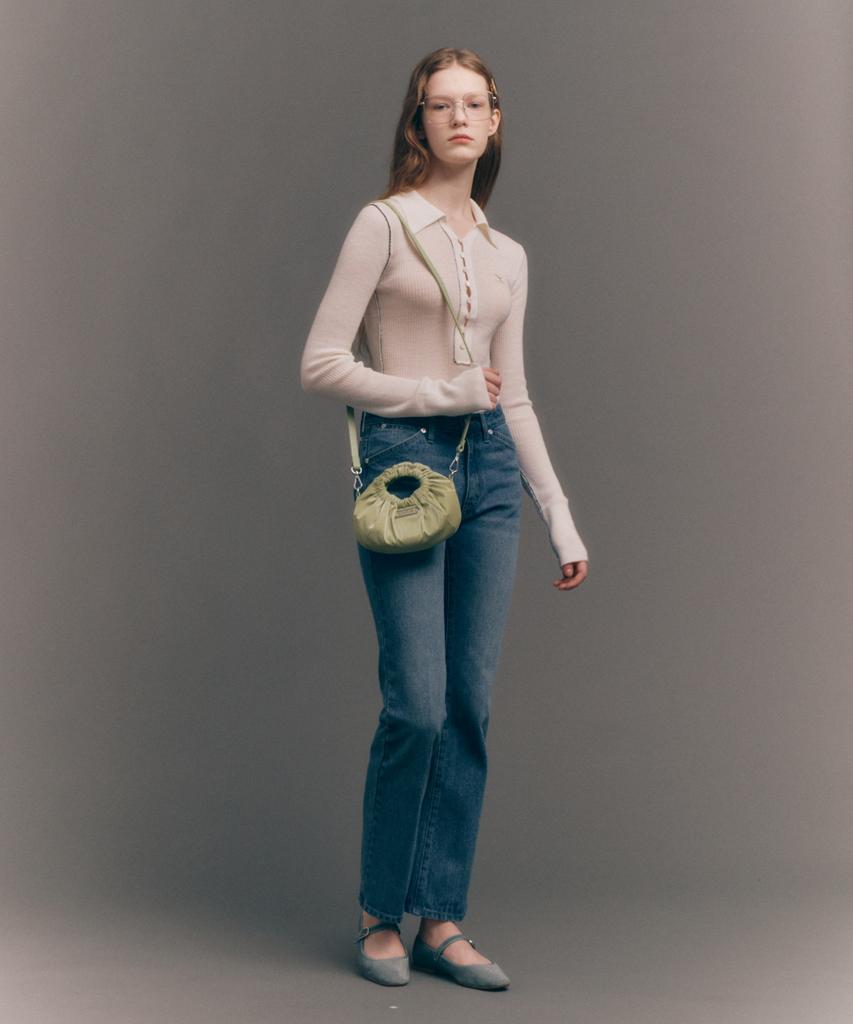 Seteo (W) Collar Button Long Sleeve Knit Cream