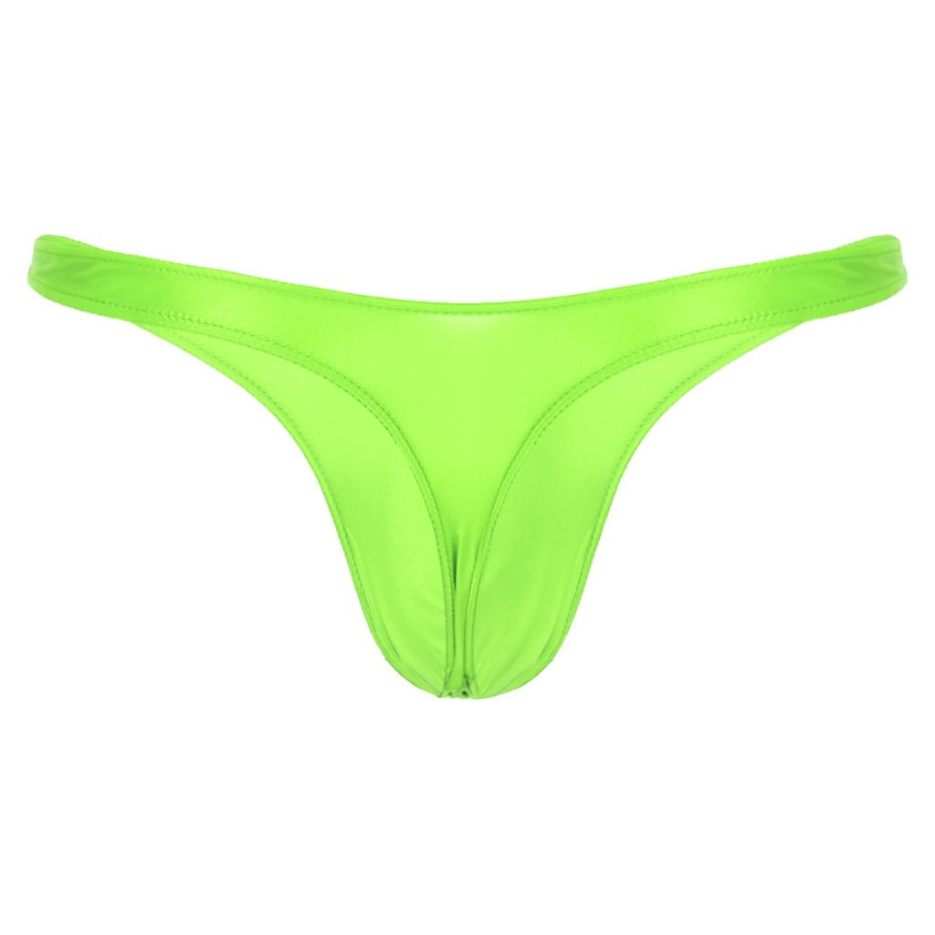 Herren-Bademode, glänzender Bulge-Beutel, Tanga, Mini-Bikini-Unterwäsche, niedrige Taille, Unterhose, Badebekleidung, Badehose