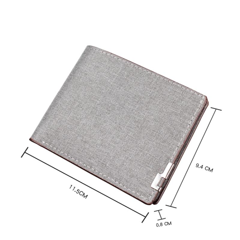 Minimalist Denim Style Foldable Wallet for Men and Women ID Card Holder Coin Purse
