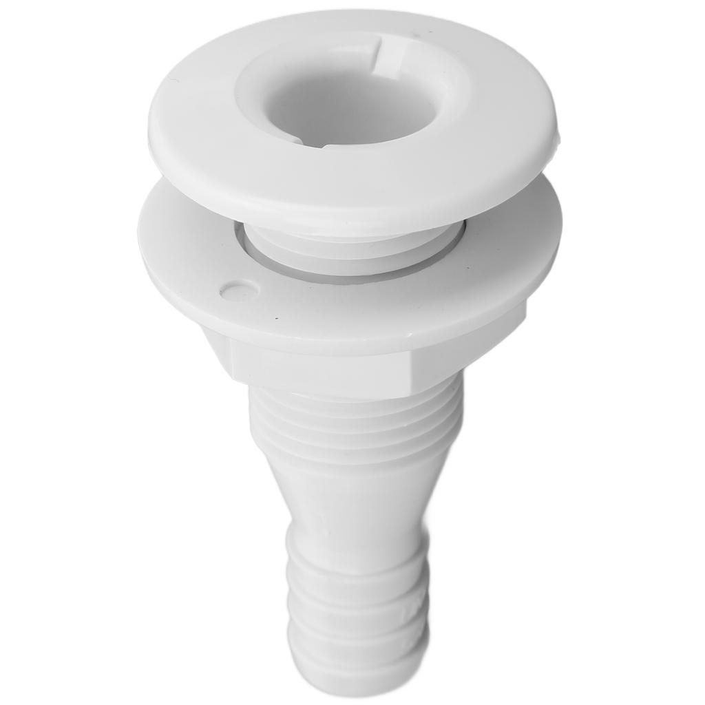 5 8in Thru Hull Fitting Straight ABS Impact Resistance Hose Connector Accessory for Boats Marines