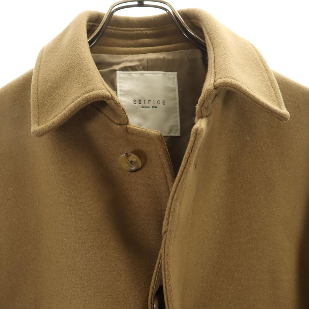 EDIFICE Stainless collar coat L Khaki Brown Men's Used