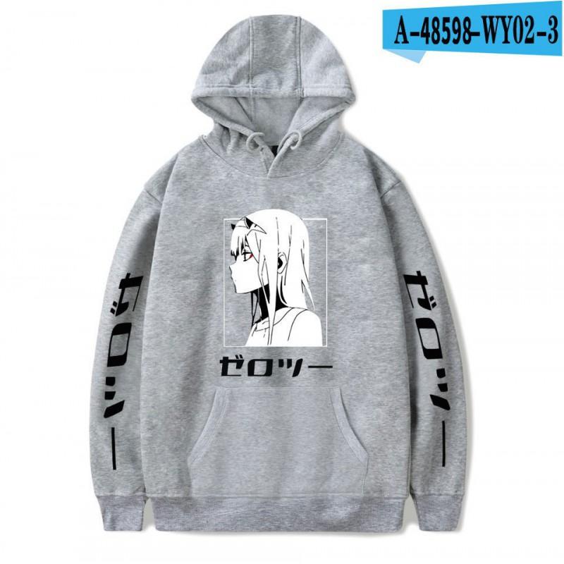 Unisex Oversized Hoodie Sweatshirt Inspired By Darling In Franxx Zero Two Anime Casual Winter Wear