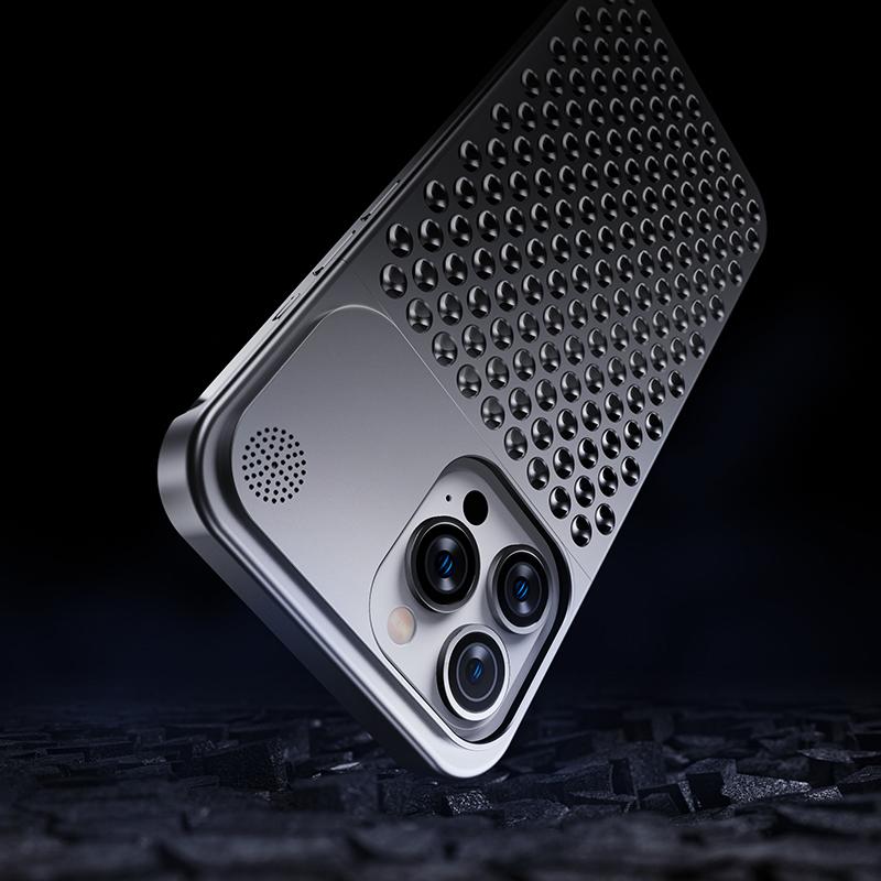 Pusta obudowa telefonu rozpraszająca ciepło ze stopu aluminium dla Iphone 15 12 13 14 Pro Max 14 Plus metalowe chłodzenie odporna na wstrząsy odpowiednia obudowa
