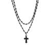 Ingemark Gothic Schwarz Kreuz Jesus Stern Anhänger Choker Halskette für Frauen Punk Vintage Metall Kette Hals Schmuck Zubehör Neue