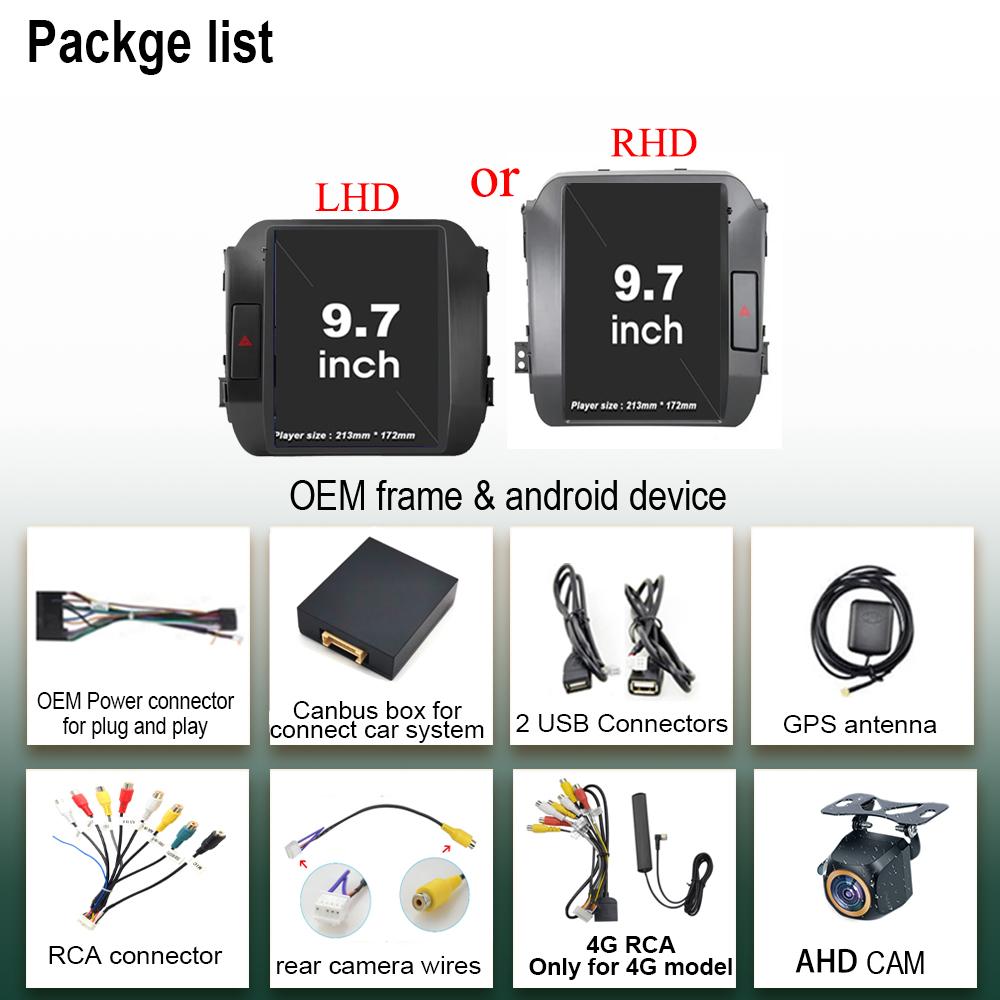 Android 14 Car Radio For Kia Sportage 3 SL 2010-2016 9.7 Inch 4G Wireless CarPlay Multimedia Player GPS Android Auto 2 Din