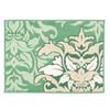 Senko DECORMUSEE Samira Bath Approximately 45 X 60 Green Damask Antibacterial and Odor Made In Product Number 32097 Mat, Cm, Pattern, Resistant,