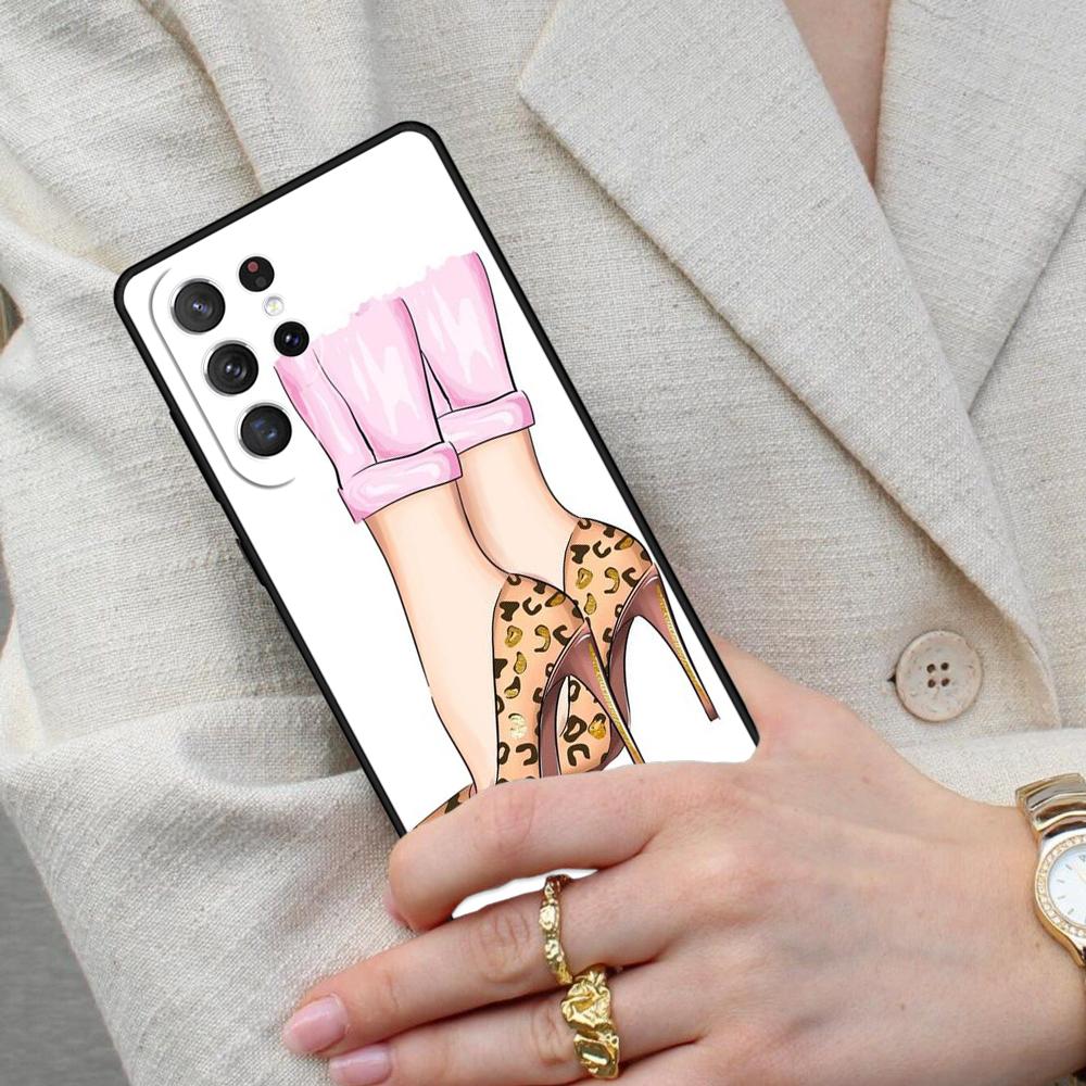 High Heels Girl Fashion Cell Phone Case for Samsung Galaxy S26 Ultra S25 S24 S23 S22 S21 S20 Note10 Cover