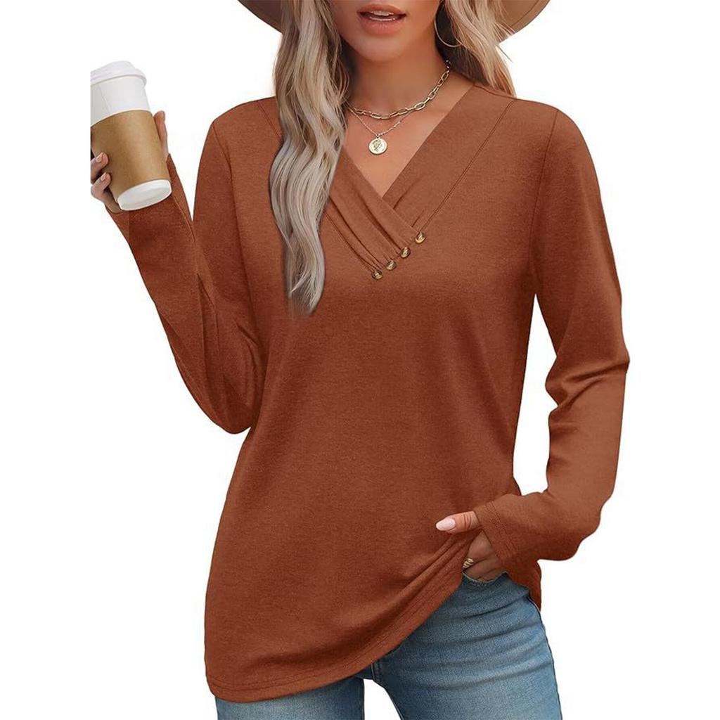 Women's Fashionable Long Sleeve Elegant Commuting And Casual Top