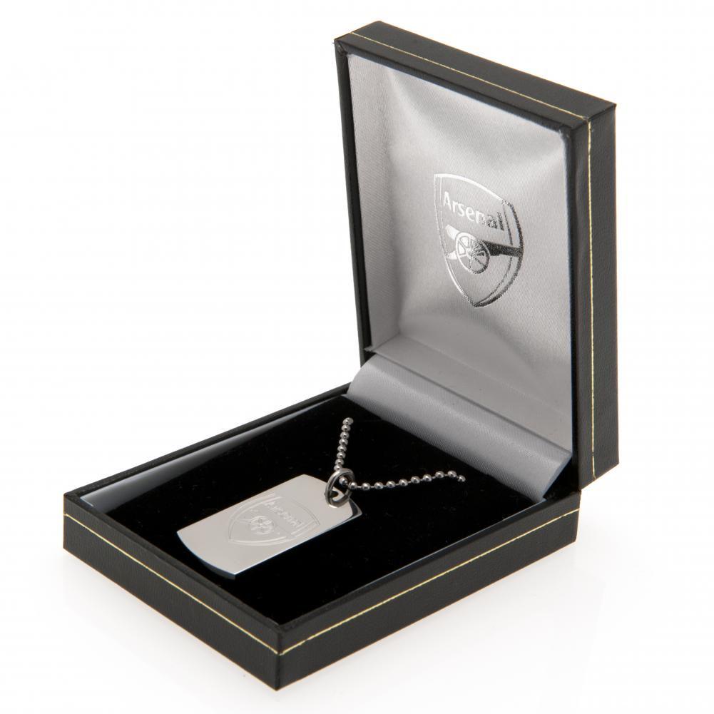 Arsenal FC Engraved Dog Tag And Chain