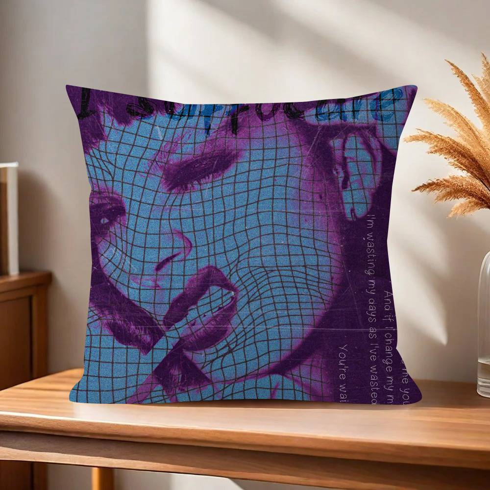 Cushion Cover Car Throw Pillow Case For Sofa Car Christmas Gift Anime Crystal Castles Band