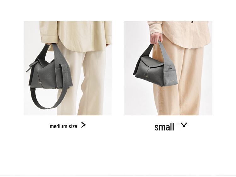 Yamashita Ear-Hanging Genuine Leather Womens Hobo Bag - Versatile Simple Handbag, Shoulder & Crossbody Bag for Commuting