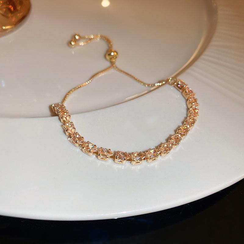 

Korean Fashion Zircon Beaded Adjustable Bracelet – Elegant, Versatile Hand Jewelry