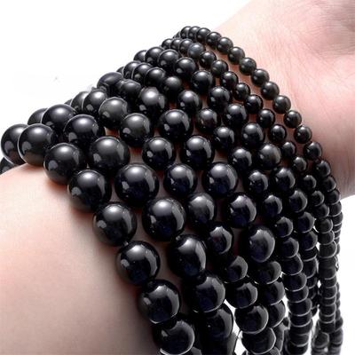 Black Glass Beads for DIY Crafts