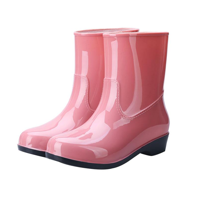 Four Season Warm Water Shoes, Midsole Anti Slip Rain Shoes, Korean Version Women's Rain Boots, Waterproof Wash Shoes, Work Shoes