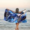 1pc Genshin Impact4 Beach Towel with Custom Name, Beach/Swimming/Bath/Picnic/Camping Towel, Suitable for Seaside Beaches