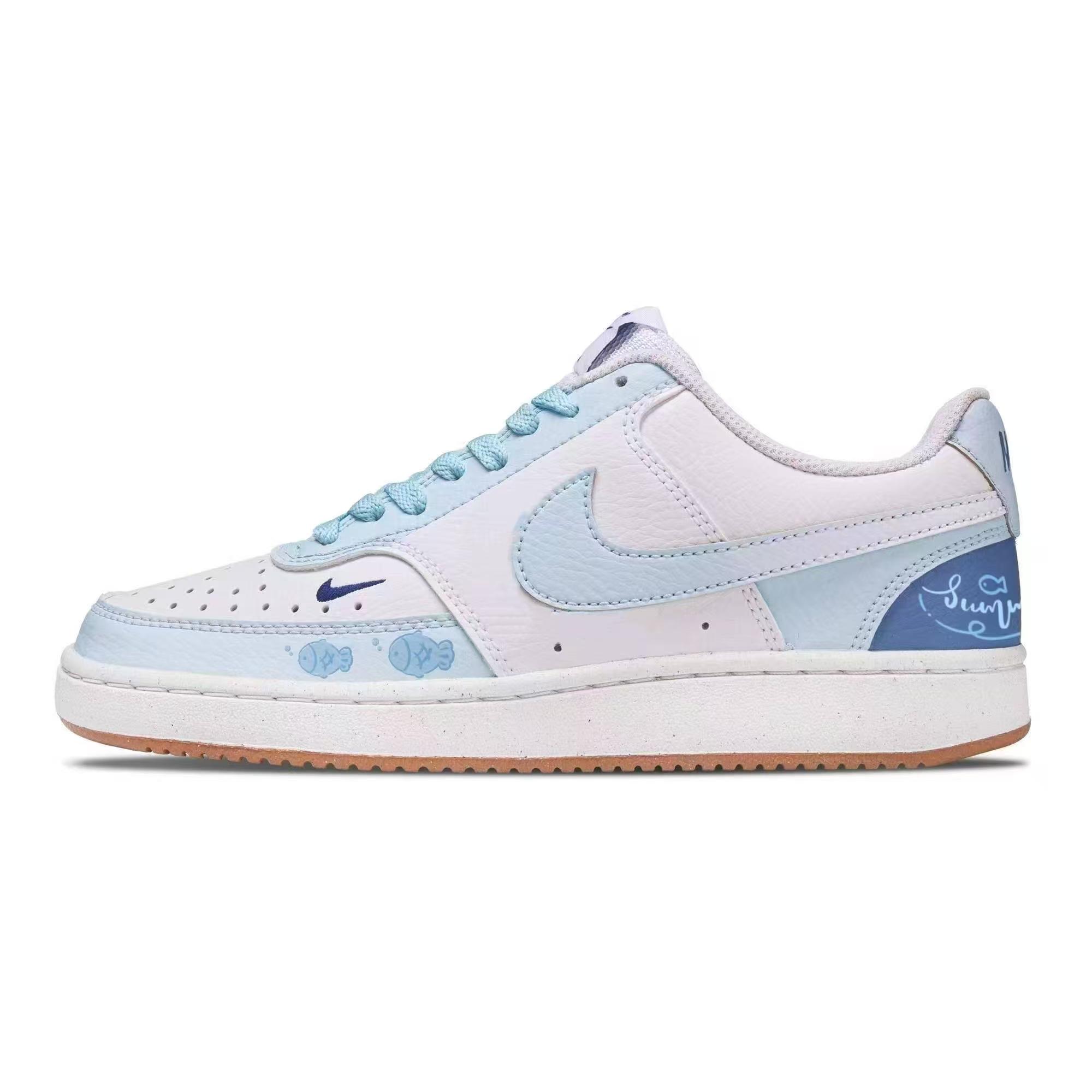

Nike Court Vision Maris Sal Ice Blue Abrasion Resistant Slip Resistant Low top Skateboard Shoes Unisex Blue FV9952-102(Team1885-) 38