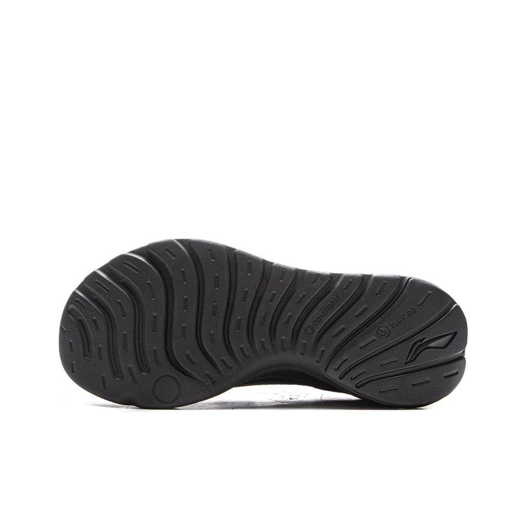 Li Ning Cloud Easing Soft Rebound Breathable Thick Sole Increased Height Non-Slip Wear-Resistant Low-Top Casual Shoes Men sneaker Black AGLV133-2