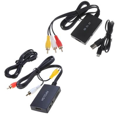 AV To HDMI-compatible Converter RCA To HDMI-compatible Audio Vdieo Converter Adapter Support 1080P NTSC/PAL for  STB