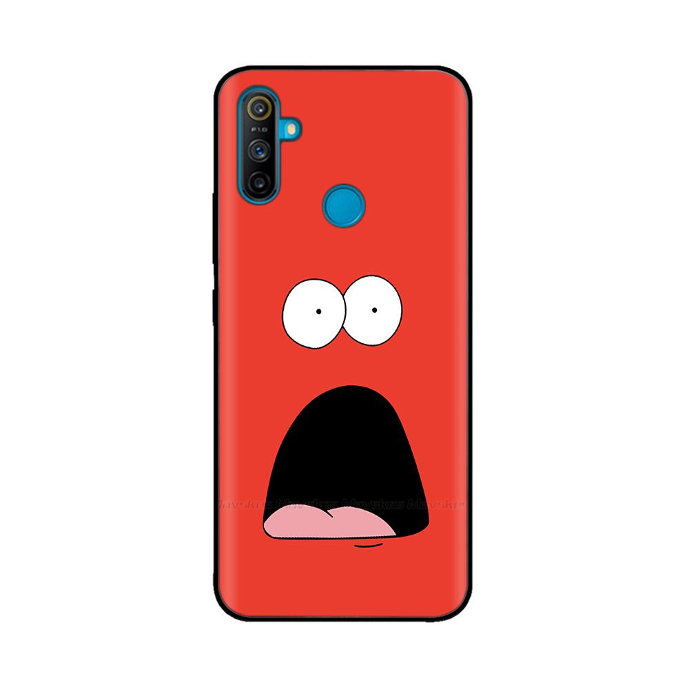 Etui do Realme C3 Miękkie Czarne Silikonowe TPU Wzór Tylna Klapka Do OPPO Realme C3 RMX2020 C 3 RealmeC3 Malowane Etui na Telefon Fundas