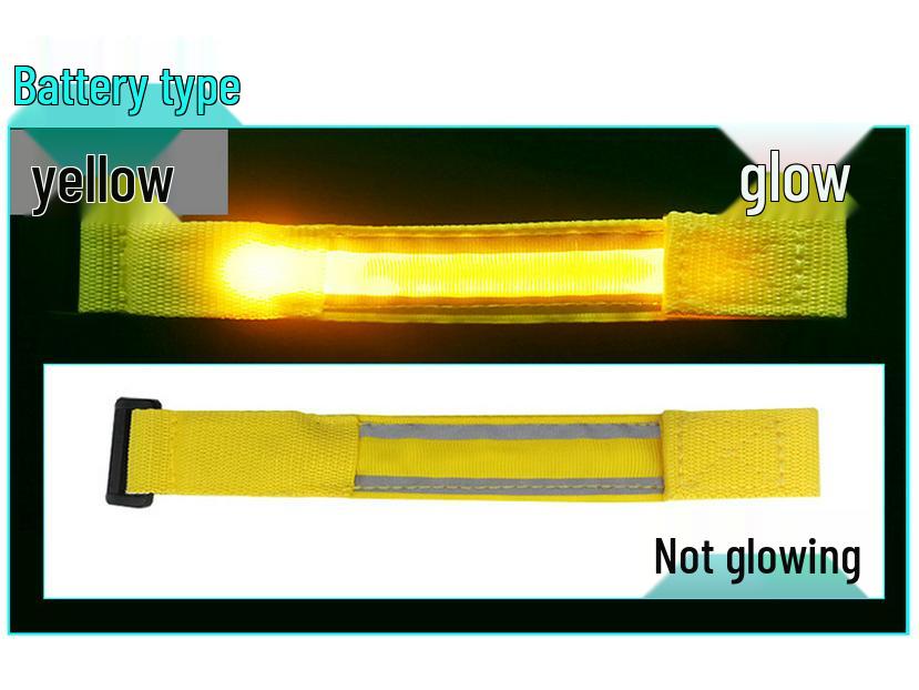 LED Reflective Flashing Wristband for Running, Cycling, Mountaineering - Custom Logo Available