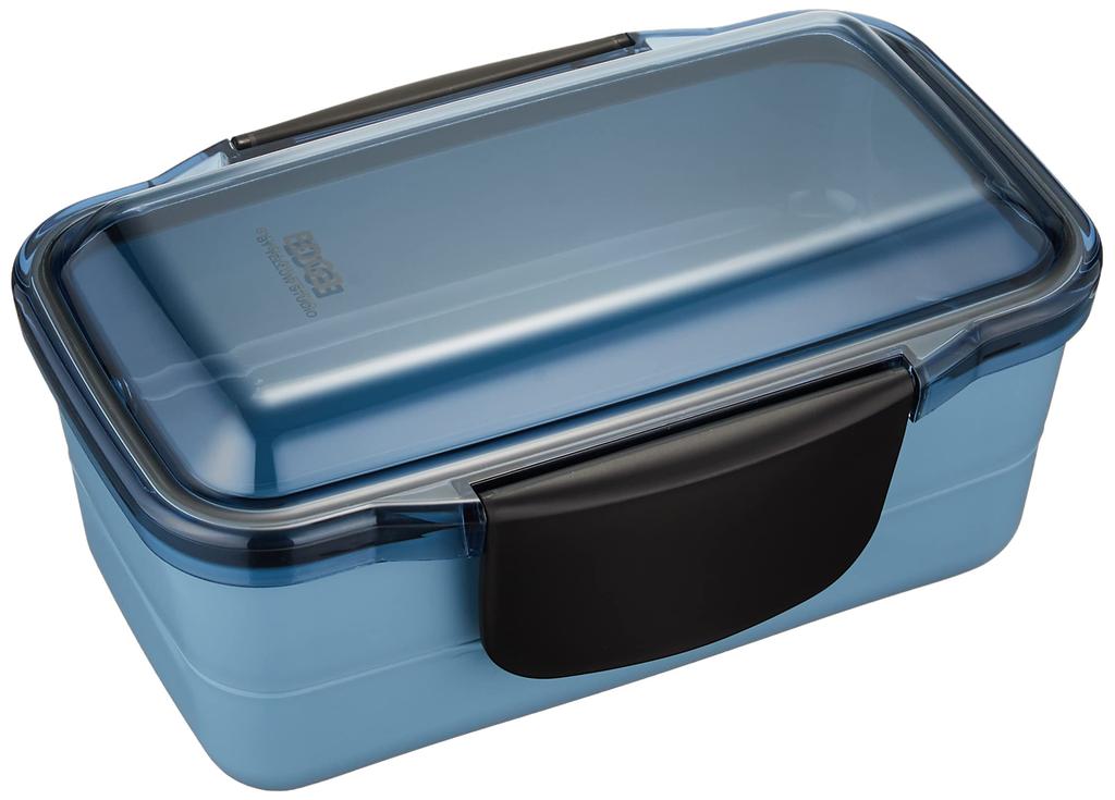 Yellow Studio Dome Lunch Box, 2-Tier, 850ml, Made In Japan, Blue, 20EDGE