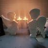 1Pair Candelabrum Gypsum Moulds Personalized Candle Holder Molds Angel Ornament Silicone Mould Practical Jewelry Tool