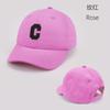 Gorra de Béisbol para Bebé Letra C Linda de Color Sólido Sombrero de Sol para Niños Pequeños con Orejas Verano Ajustable Niños Niño Niña Gorra de Visera