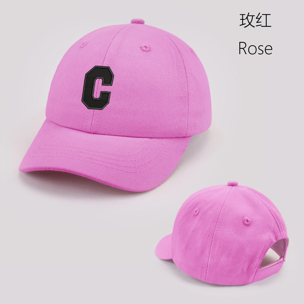 Gorra de Béisbol para Bebé Letra C Linda de Color Sólido Sombrero de Sol para Niños Pequeños con Orejas Verano Ajustable Niños Niño Niña Gorra de Visera