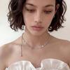 Surgical Steel Floral Drop Flow Necklace