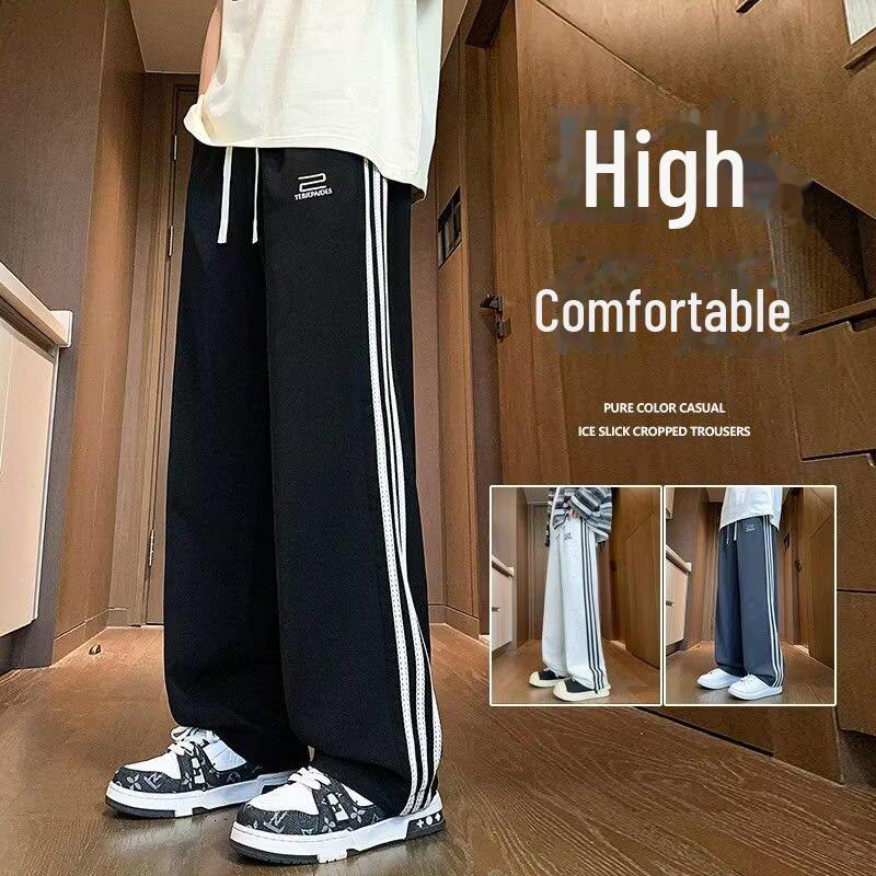 Tenåringsgutters pluss fløyel fortykkede sportsjoggebukser med vide ben for høst og vinter
