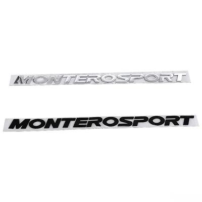 3D Enhanced Chromschwarz Buchstaben Heck Bootskofferraum Heckklappe Emblem Abzeichen Aufkleber für MONTERO SPORT Autozubehör