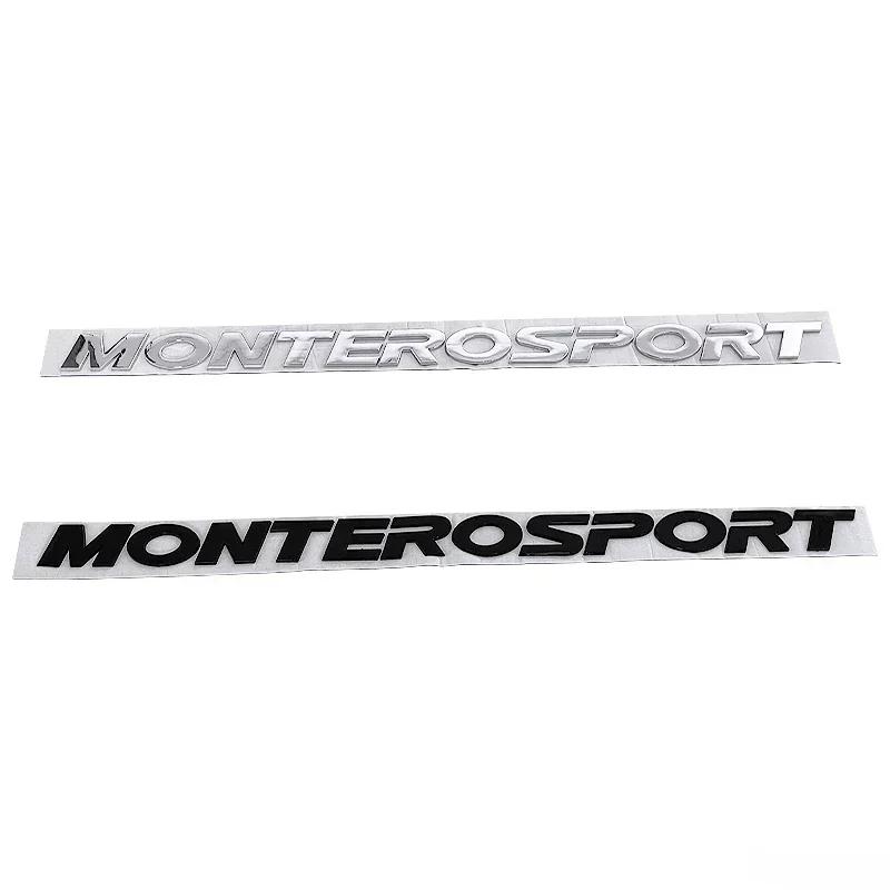 wsdm9 3D Enhanced Chrome Black Letters Rear Boat Trunk Rear Flap Emblem Badge Sticker for Mitsubishi MONTERO SPORT Car Accessories