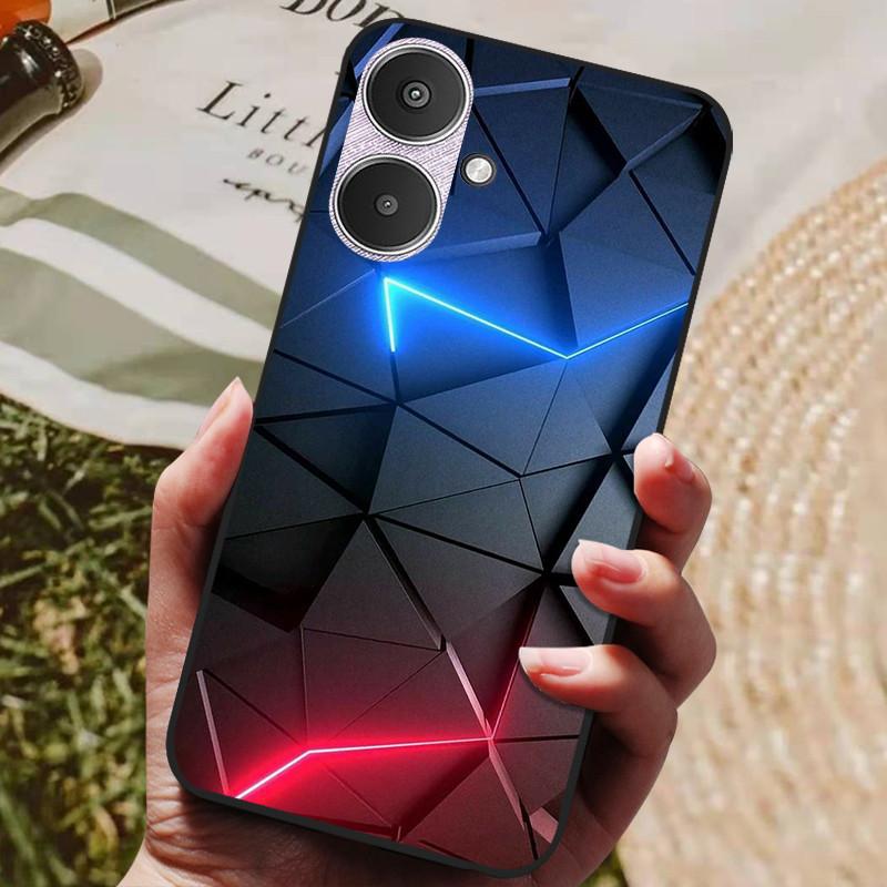 For Xiaomi Redmi 13C 5G Case Redmi13C Cool Painted Silicone TPU Soft Cover for Xiaomi Redmi 13C 5G Cases Black Protective Shells