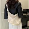 Yogodlns Borsa a tracolla da donna con bolle di nuvole Borsa a tracolla in nylon morbido Borsa di grande capacità Borsa shopper casual Borsa da donna con libri sotto le ascelle