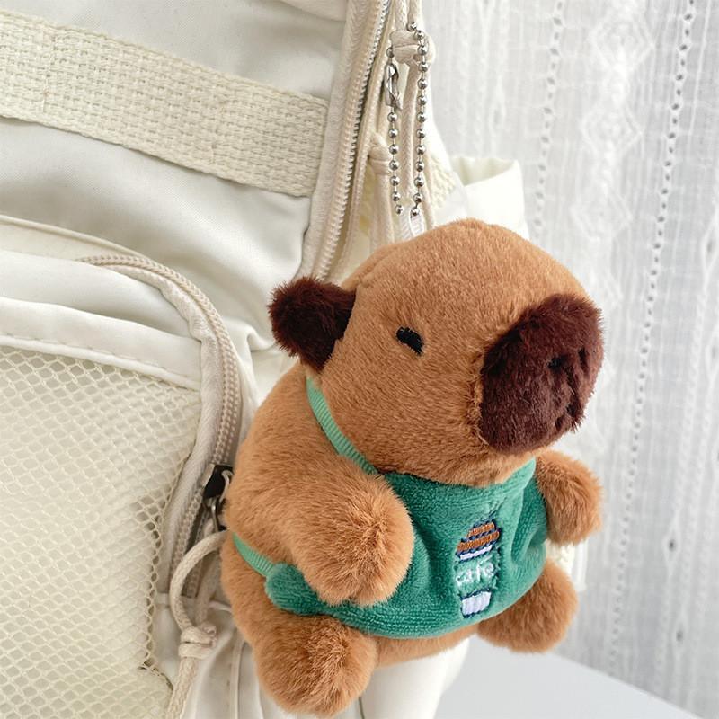 

Adorable Capybara Plush Keychain Toy Cute Stuffed Animal Backpack Pendant Children s Small Gift Scarf