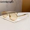 Steampunk Small Frame Oval Sunglasses Women  Luxury Brand Trendy Metal Frame Sun Glasses For Ladies Fashion Shades UV400