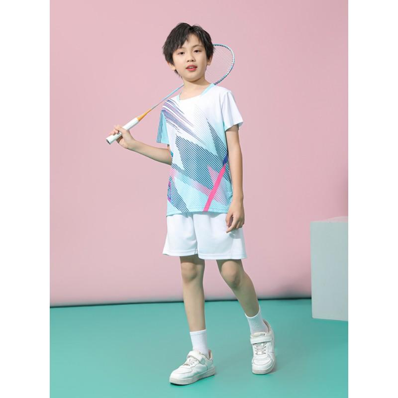 Kids Quick-Dry Badminton Table Tennis Sport Set Boys Girls Athletic Training Outfit Lightweight