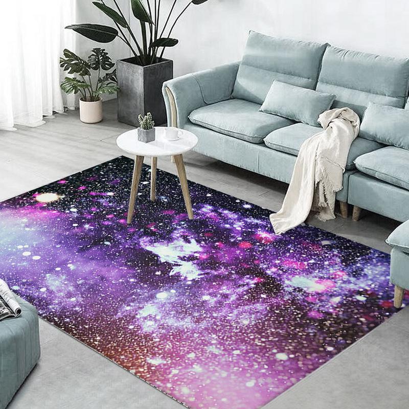 Skandinávský Rendering Dekorace Obývacího Pokoje Koberec Fialový Abstraktní Ložnice Noční Velký Koberec