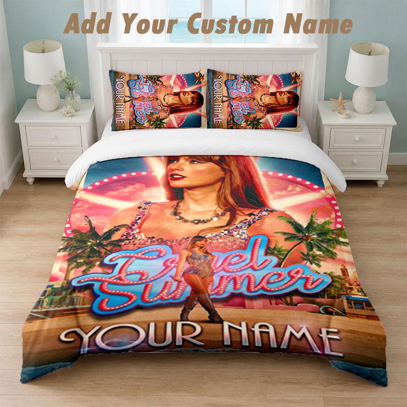 Bedding Set 1 Duvet Cover 2 Pillowcases Taylor Swift Print Soft Bed Linen Bedroom Decor