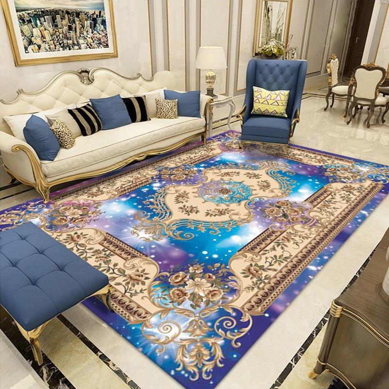 Bohemian Retro Carpet for Living Room Bedroom Mat Non-Slip Area Rug Persian Geometric Carpets Bedside Home Decoration Floor Mat