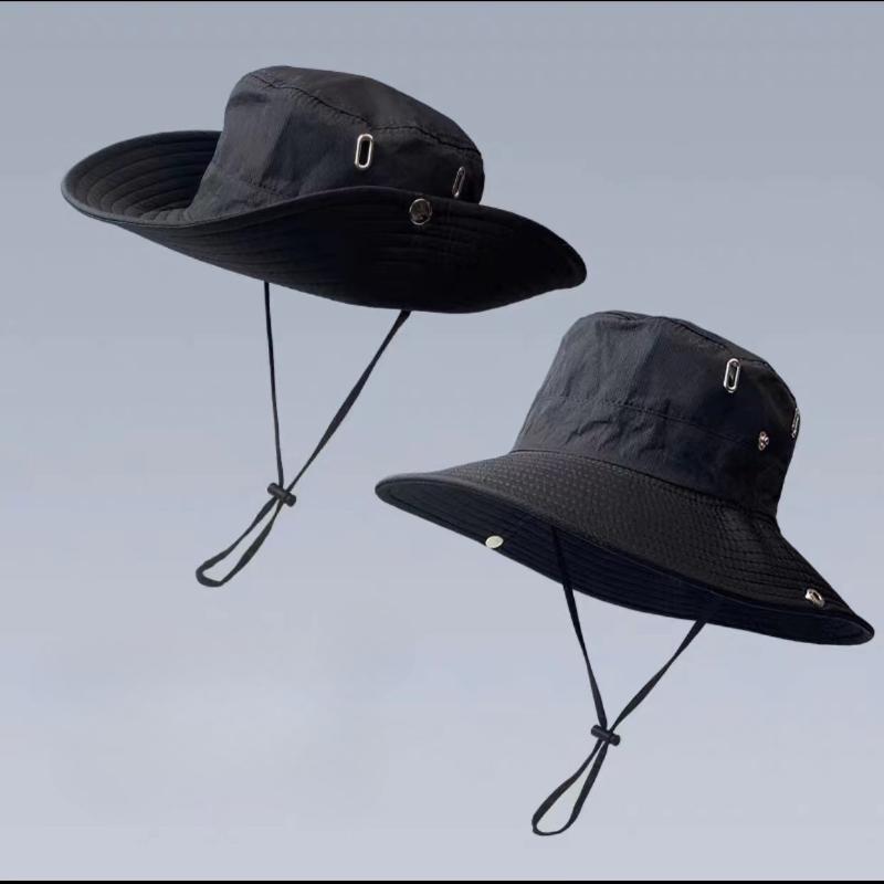 New Folding Men's Wide Brim Sun Hat Waterproof UV Protection Fisherman Hat Bucket Hat for Fishing Hiking Climbing Summer Outdoor