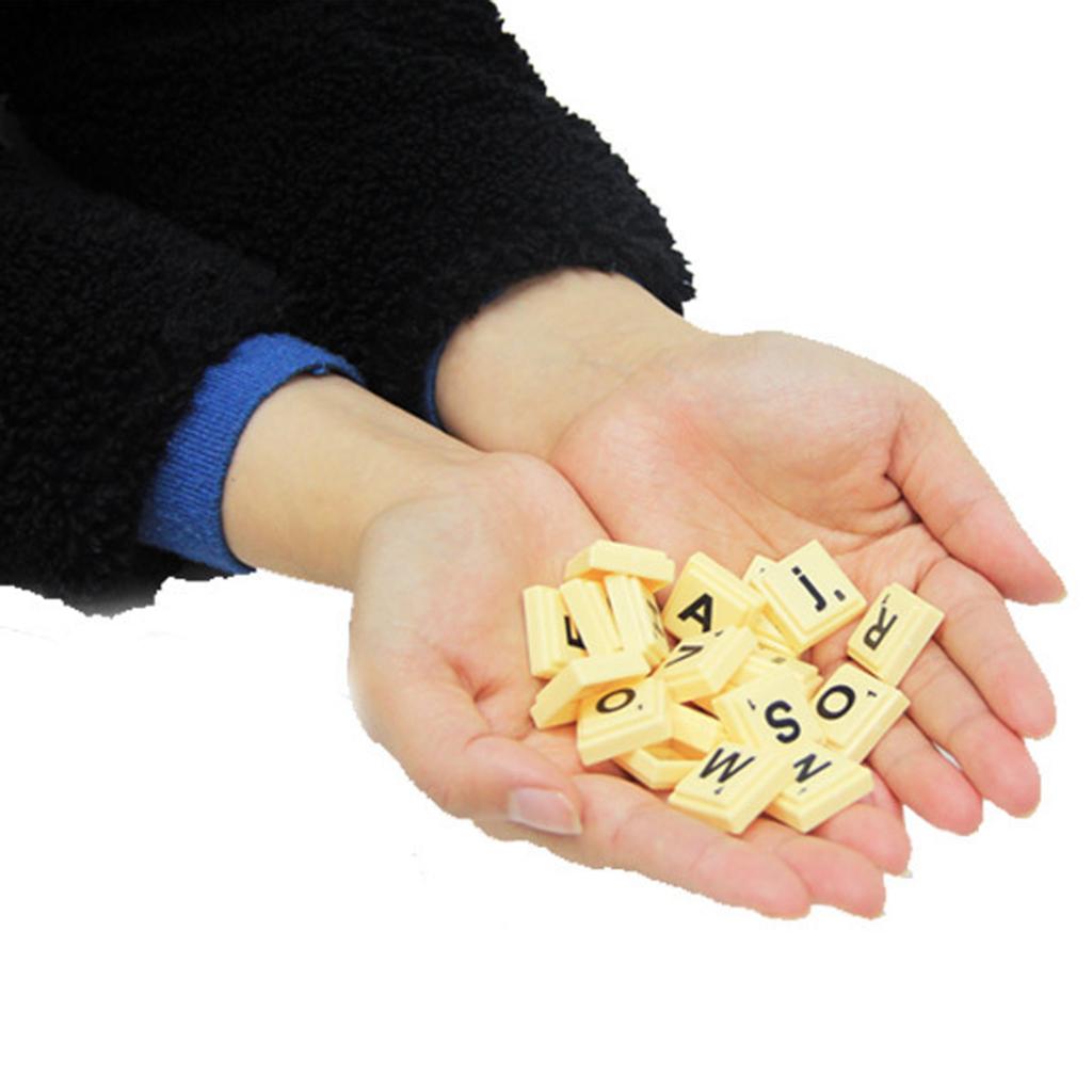 100PCS English Spelling and Word Game Crossword Matching Letter Table Game for Crafts Letters Education Games and DIY